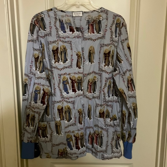 The Vatican library collection vintage 1990’s Angel scrub jacket size medium - Picture 1 of 7